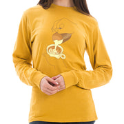 Latte Art Graphic Long Sleeve Crewneck Tee