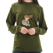 Latte Art Graphic Long Sleeve Crewneck Tee