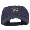 Crossed Swords Embroidered Low Cap