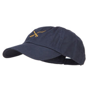 Crossed Swords Embroidered Low Cap