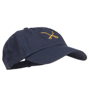 Crossed Swords Embroidered Low Cap