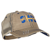 Sweden SWE Flag Embroidered Low Profile Cotton Mesh Cap