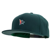 Bird Leaf Logo Embroidered Wool Blend Prostyle Snapback - Spruce OSFM