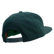 Bird Leaf Logo Embroidered Wool Blend Prostyle Snapback - Spruce OSFM