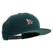 Bird Leaf Logo Embroidered Wool Blend Prostyle Snapback - Spruce OSFM