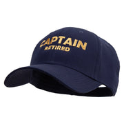 Captain Retired Embroiderd Low Profile Cap - Navy OSFM