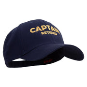 Captain Retired Embroiderd Low Profile Cap - Navy OSFM