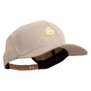 Cursive San Fransico Sign Embroidered Solid Cotton Twill Prostyle Cap - Khaki OSFM