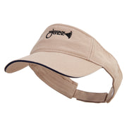 Jazz Trumpet Embroidered Pro Style Cotton Twill Washed Visor