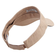 Jazz Trumpet Embroidered Pro Style Cotton Twill Washed Visor - Khaki-Navy OSFM