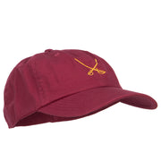 Crossed Swords Embroidered Low Cap