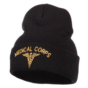 Medical Corps Embroidered Long Knitted Beanie