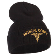 Medical Corps Embroidered Long Knitted Beanie