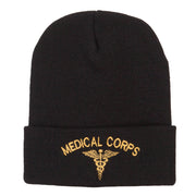 Medical Corps Embroidered Long Knitted Beanie