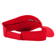 Bride & Groom Embroidered Cotton Twill Sun Visor - Red OSFM