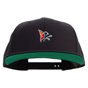 Bird Leaf Logo Embroidered Wool Blend Prostyle Snapback - Black OSFM