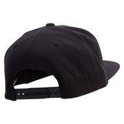 Bird Leaf Logo Embroidered Wool Blend Prostyle Snapback - Black OSFM