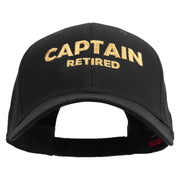 Captain Retired Embroiderd Low Profile Cap - Black OSFM