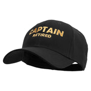 Captain Retired Embroiderd Low Profile Cap - Black OSFM