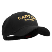 Captain Retired Embroiderd Low Profile Cap - Black OSFM