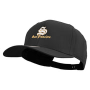 Cursive San Fransico Sign Embroidered Solid Cotton Twill Prostyle Cap - Black OSFM