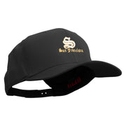 Cursive San Fransico Sign Embroidered Solid Cotton Twill Prostyle Cap - Black OSFM