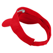 Jazz Trumpet Embroidered Pro Style Cotton Twill Washed Visor - Red-White OSFM