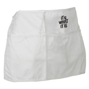 It Is What It Is Embroidered 3 Pockets Chef's Apron - White OSFM