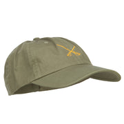 Crossed Swords Embroidered Low Cap