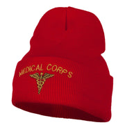 Medical Corps Embroidered Long Knitted Beanie