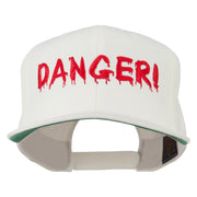 Danger Embroidered Snapback Cap