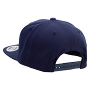 Bird Leaf Logo Embroidered Wool Blend Prostyle Snapback - Navy OSFM