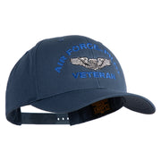 Air Force Pilot Veteran Embroidered Retro Cotton Blend Snapback Cap - Navy OSFM