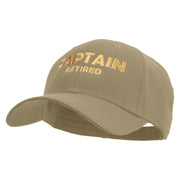 Captain Retired Embroiderd Low Profile Cap - Khaki OSFM