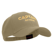 Captain Retired Embroiderd Low Profile Cap - Khaki OSFM