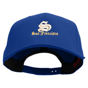 Cursive San Fransico Sign Embroidered Solid Cotton Twill Prostyle Cap - Royal OSFM