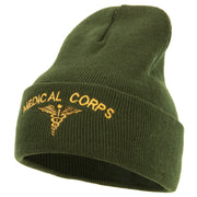 Medical Corps Embroidered Long Knitted Beanie