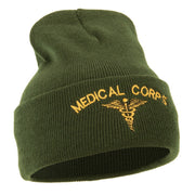 Medical Corps Embroidered Long Knitted Beanie