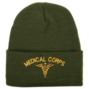 Medical Corps Embroidered Long Knitted Beanie