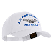 Air Force Pilot Veteran Embroidered Retro Cotton Blend Snapback Cap - White OSFM