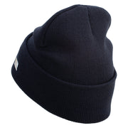 Licensed Medical Corps Veteran Embroidered 12 Inch Long Knitted Beanie - Navy OSFM