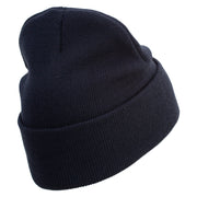 Licensed Medical Corps Veteran Embroidered 12 Inch Long Knitted Beanie - Navy OSFM