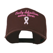 Early Detection Saves Lives Embroidered Cap