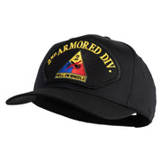 2nd Armored Division Hell on Wheels Patched Solid Cotton Twill Pro Style Cap - Black OSFM