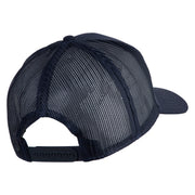 Veteran US Navy Patched Solid Cotton Twill Mesh Cap - Navy OSFM