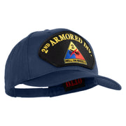 2nd Armored Division Hell on Wheels Patched Solid Cotton Twill Pro Style Cap - Navy OSFM