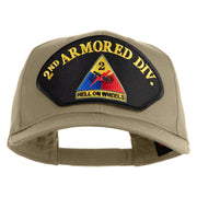 2nd Armored Division Hell on Wheels Patched Solid Cotton Twill Pro Style Cap - Khaki OSFM