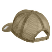 Veteran US Navy Patched Solid Cotton Twill Mesh Cap - Khaki OSFM
