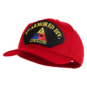 2nd Armored Division Hell on Wheels Patched Solid Cotton Twill Pro Style Cap - Red OSFM