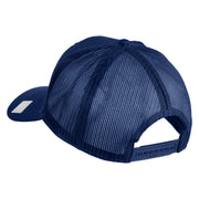 Veteran US Navy Patched Solid Cotton Twill Mesh Cap - Royal OSFM